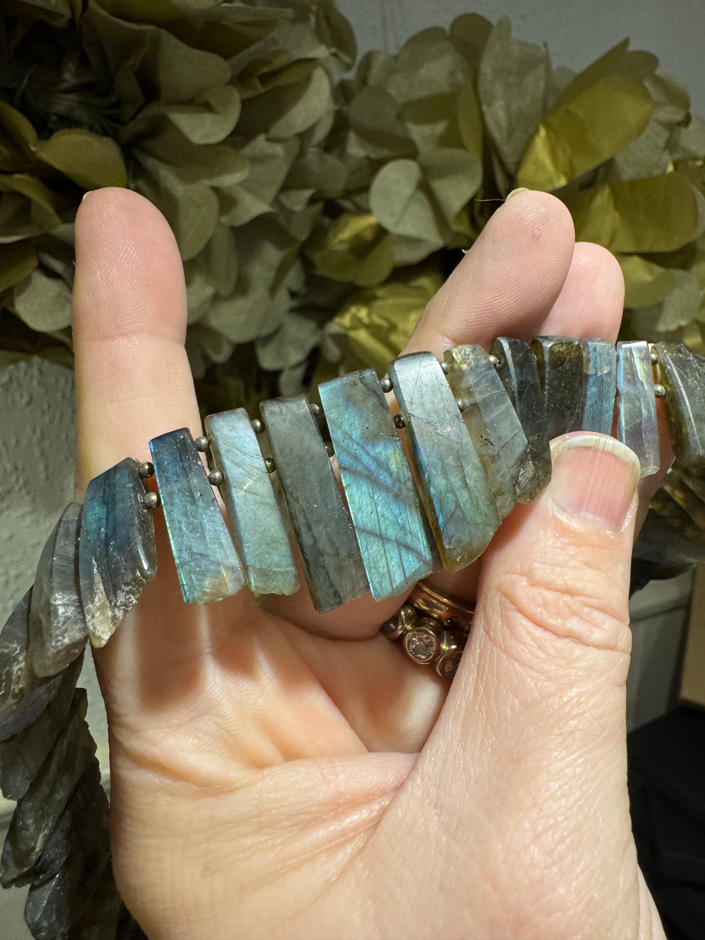 Labradorite reversible colar necklace.