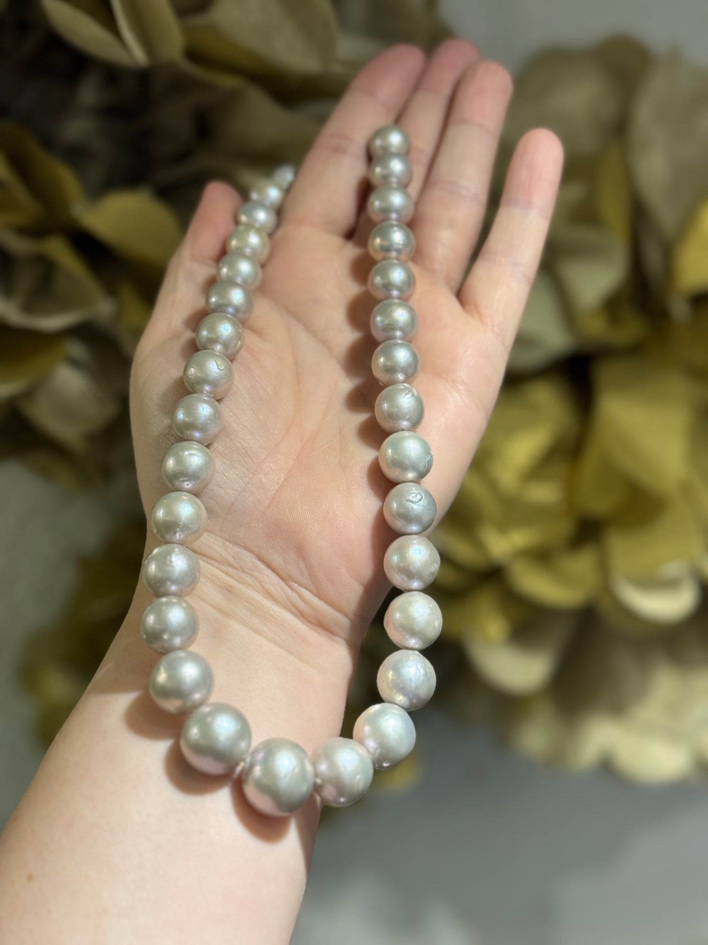Grey fresh water Pearl necklace.