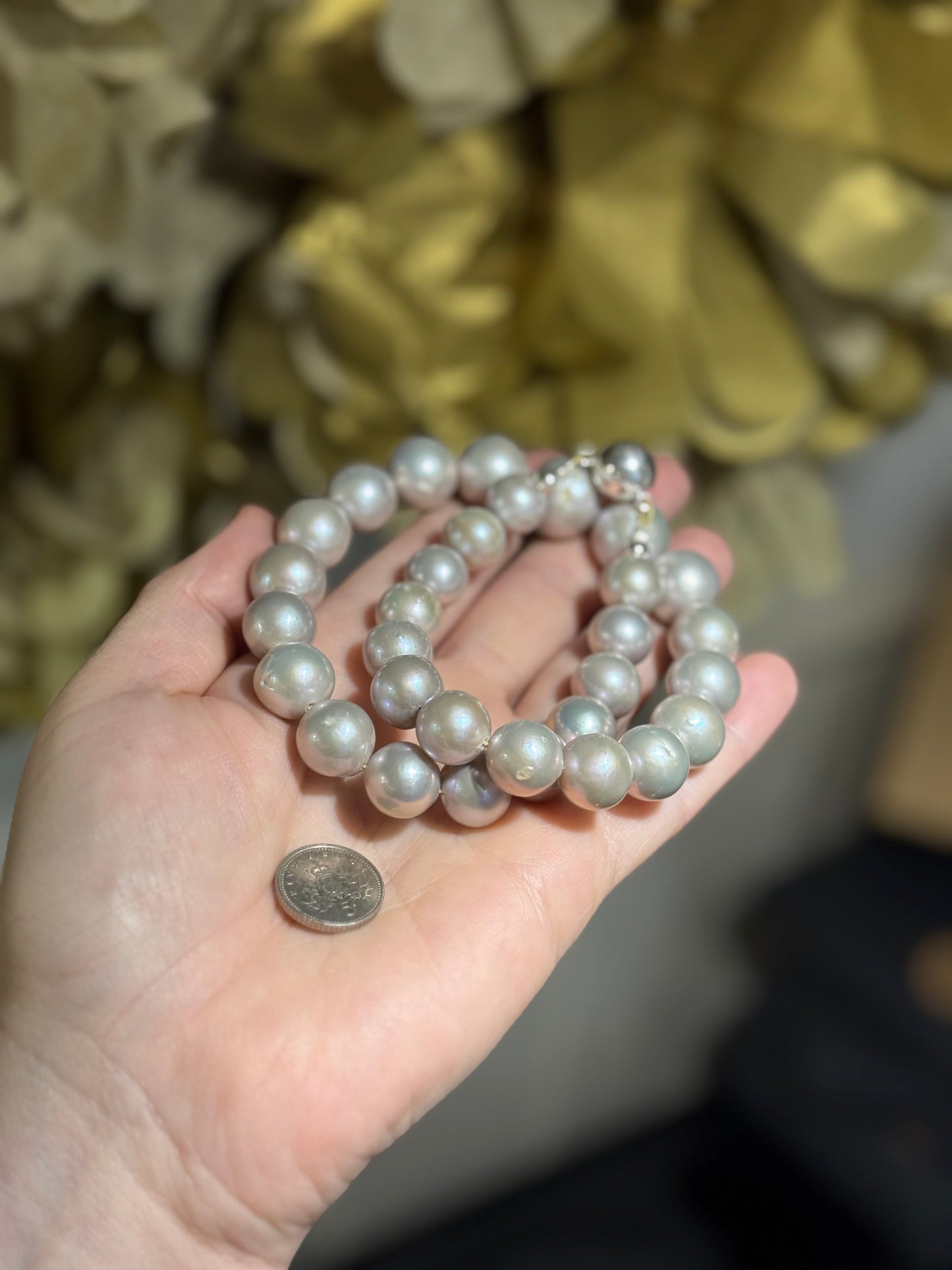Grey fresh water Pearl necklace.