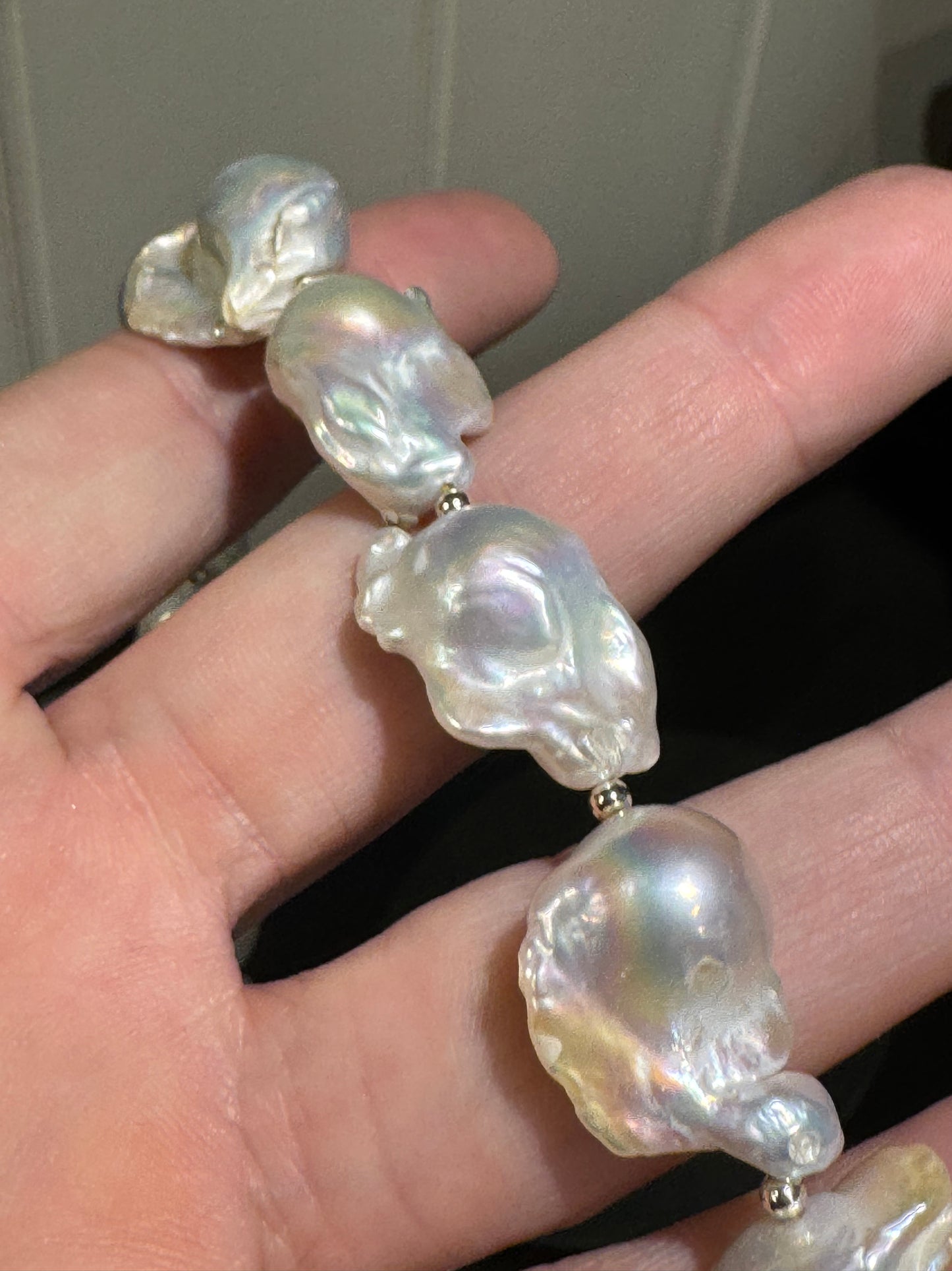 Baroque fresh water pearl necklace.