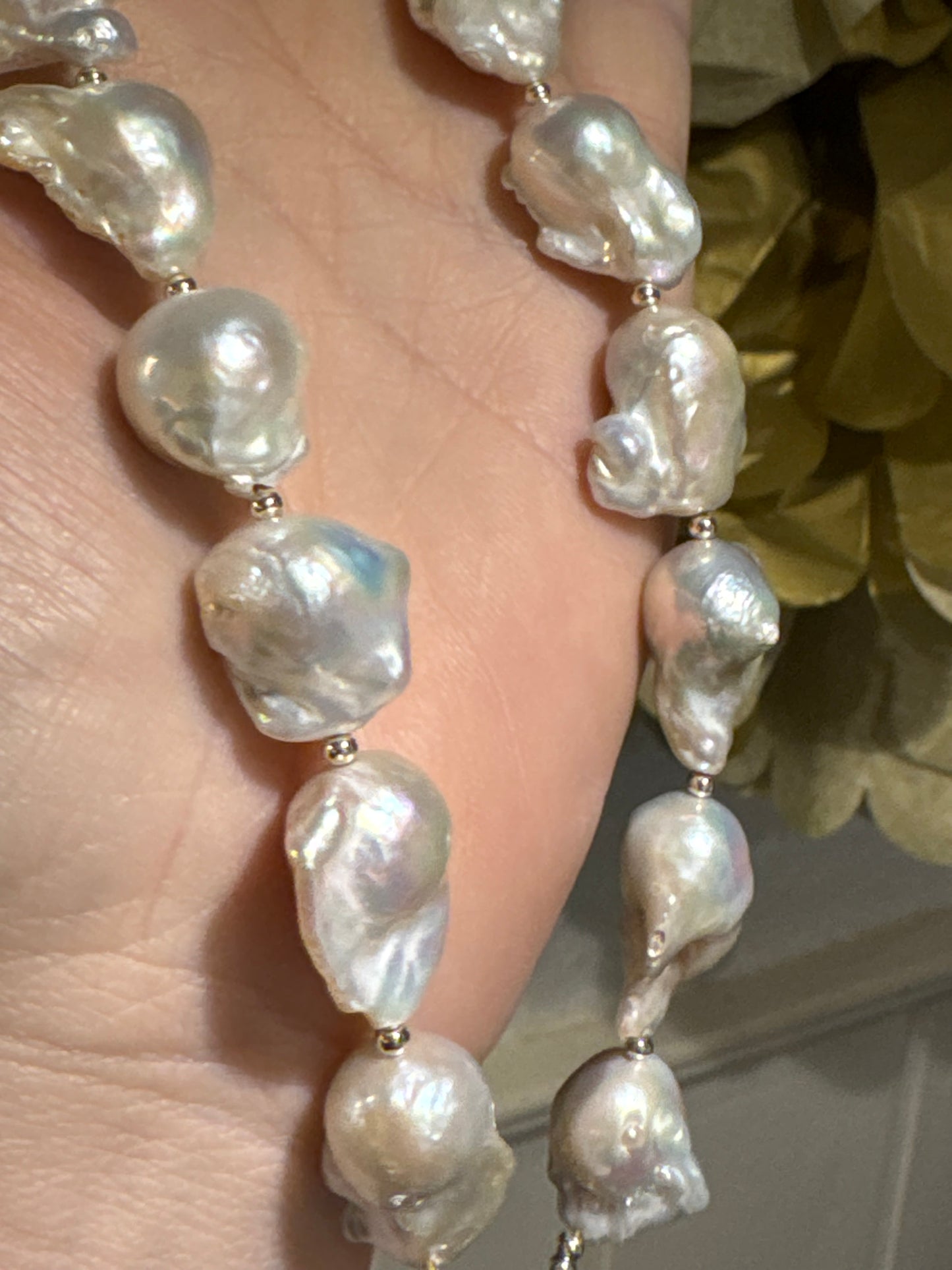Baroque fresh water pearl necklace.