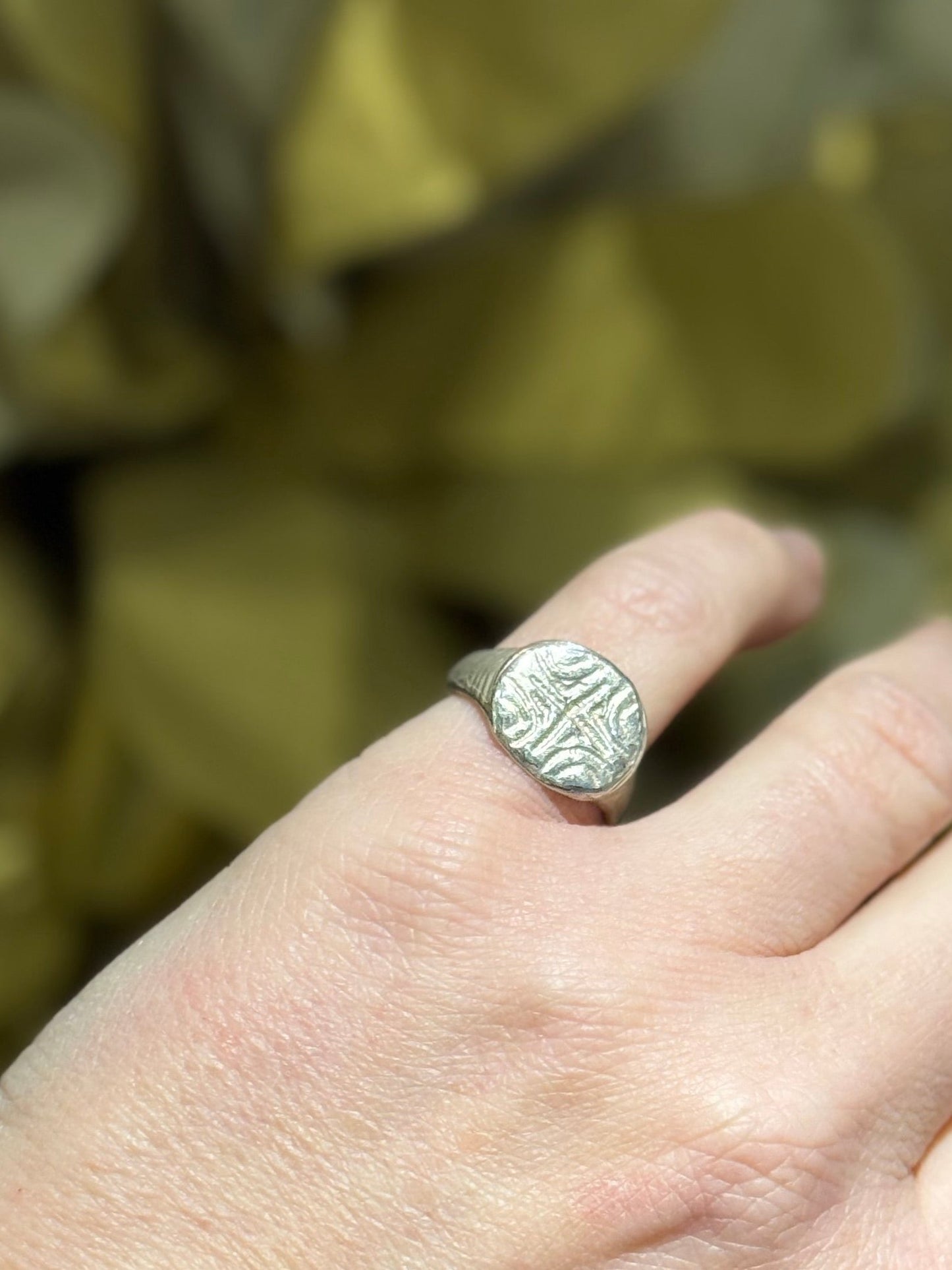 Byzantine Cross Roman cast silver ring
