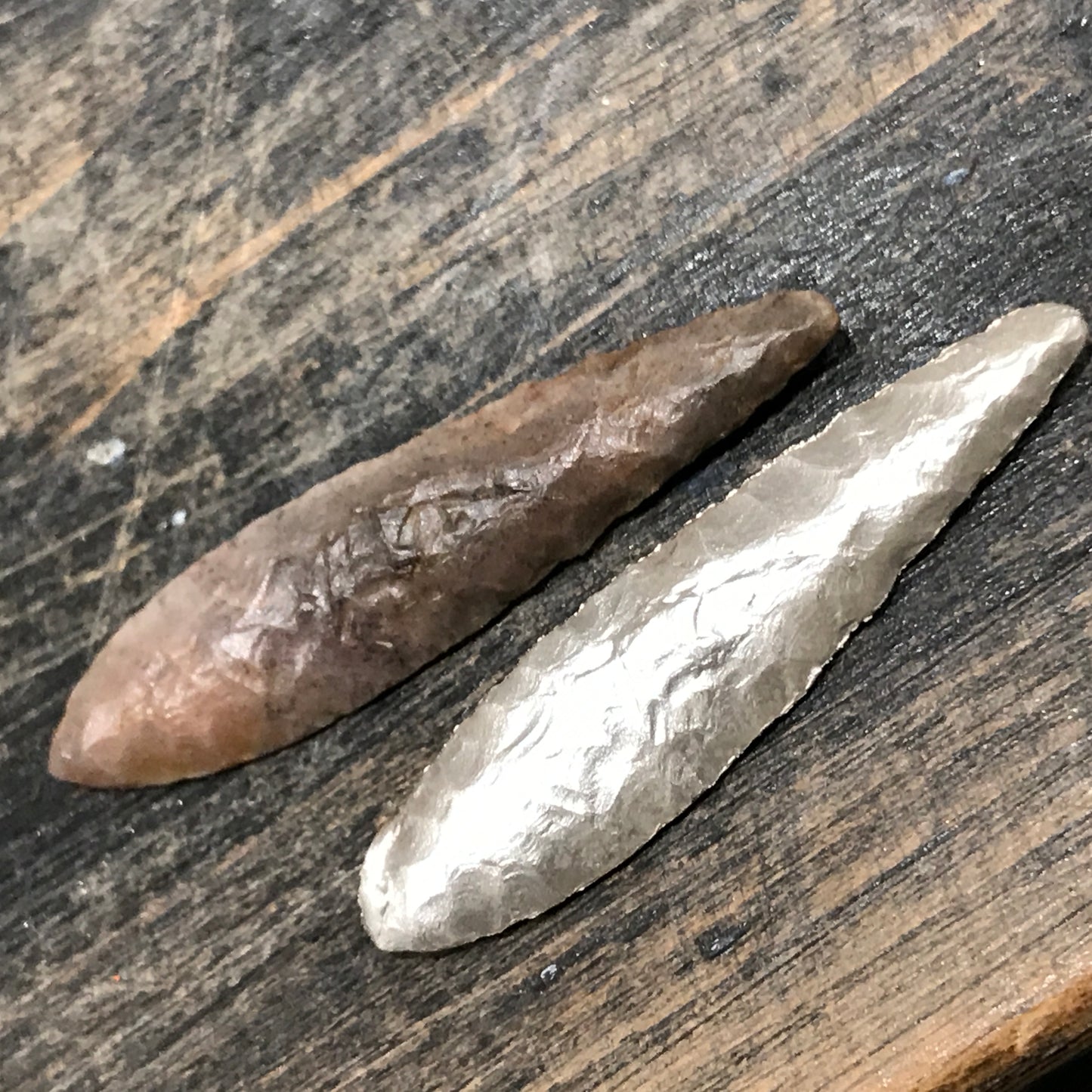 Ancient flint silver cast pendant