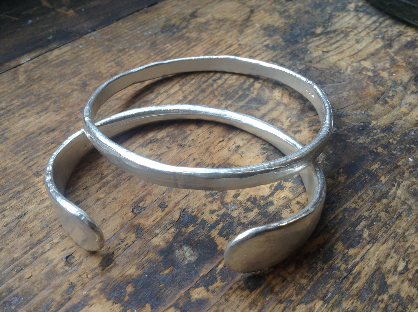 Romano textured cuff bangle.