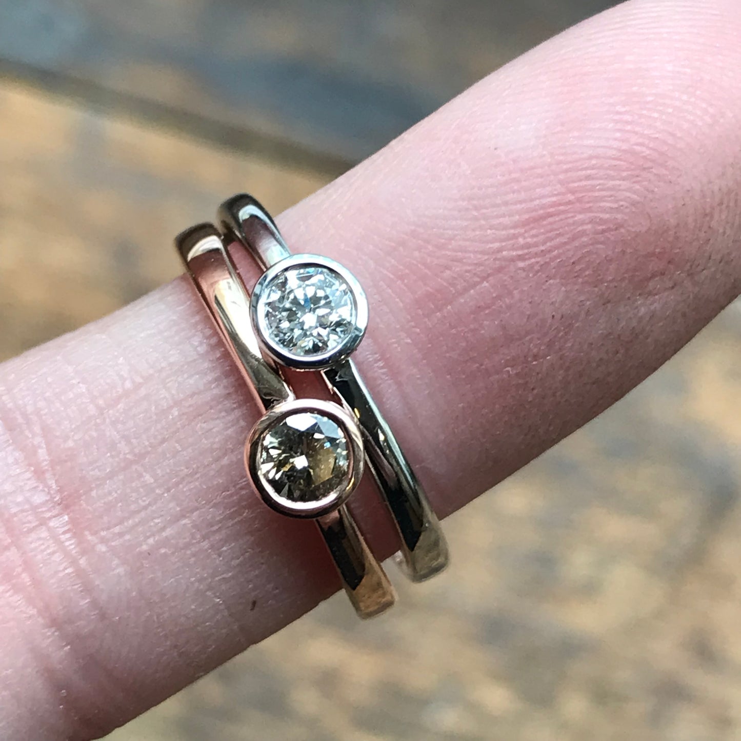 Quarter carat white diamond solitaire ring.