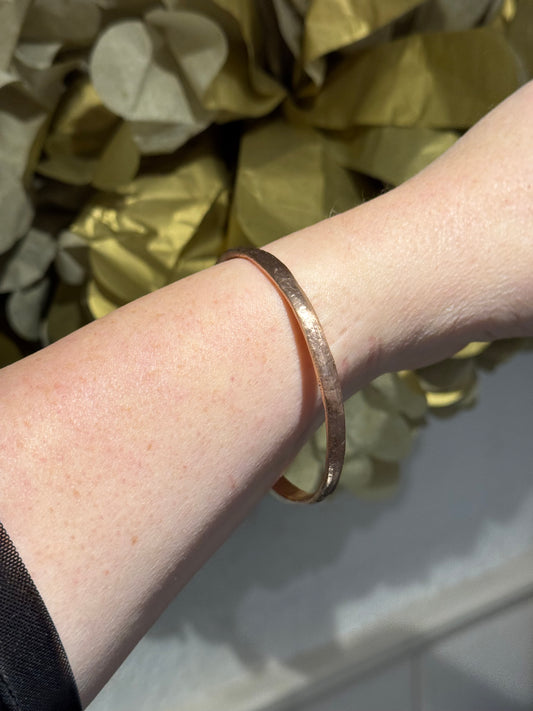 Signature Organic Bangle — 9ct Rose (Peach) Gold