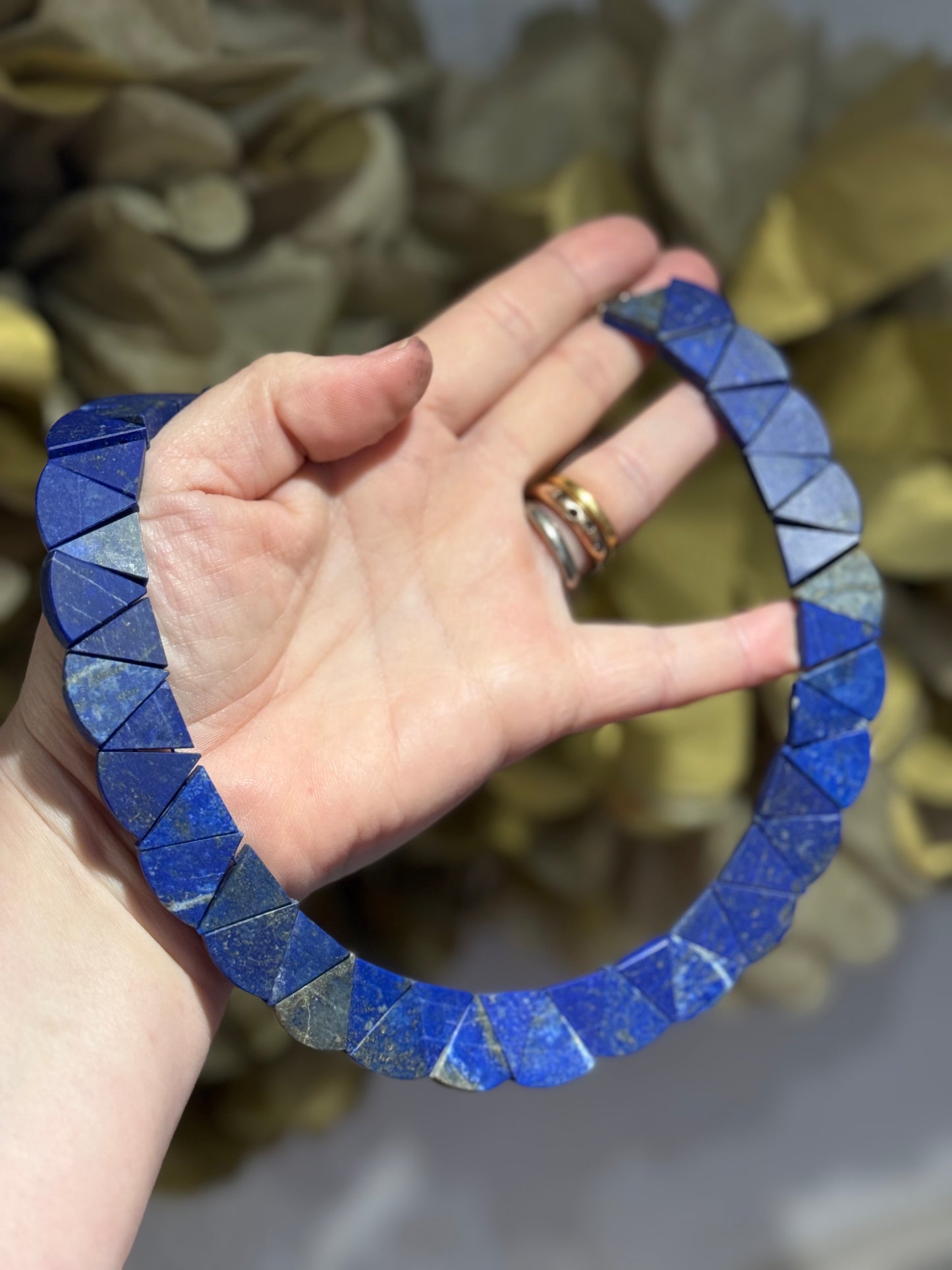 Lapis Lazuli & Pyrite collar necklace.